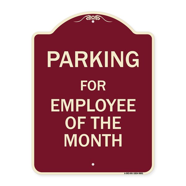 Signmission Designer Series-Parking For Employee Of The Month Sign, 24" x 18", BU-1824-9801 A-DES-BU-1824-9801 - main